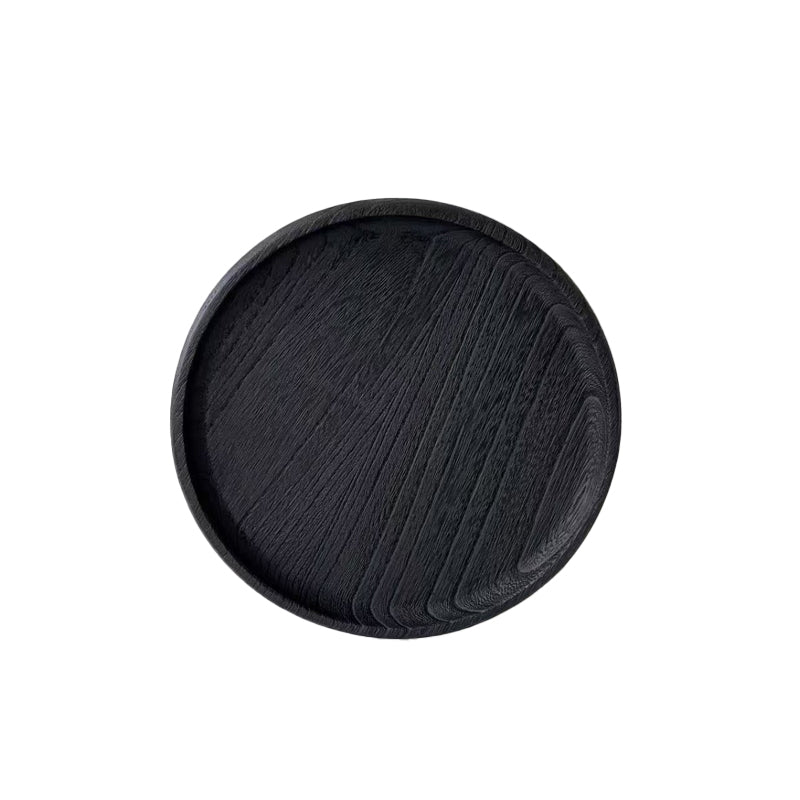 Wooden fire-resistant round display rack for balcony potted plants, fruit, and candies