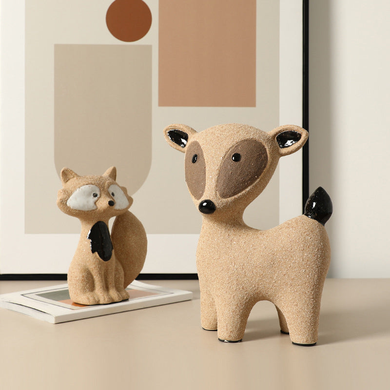 Modern abstract animal-themed ceramic decorative piece