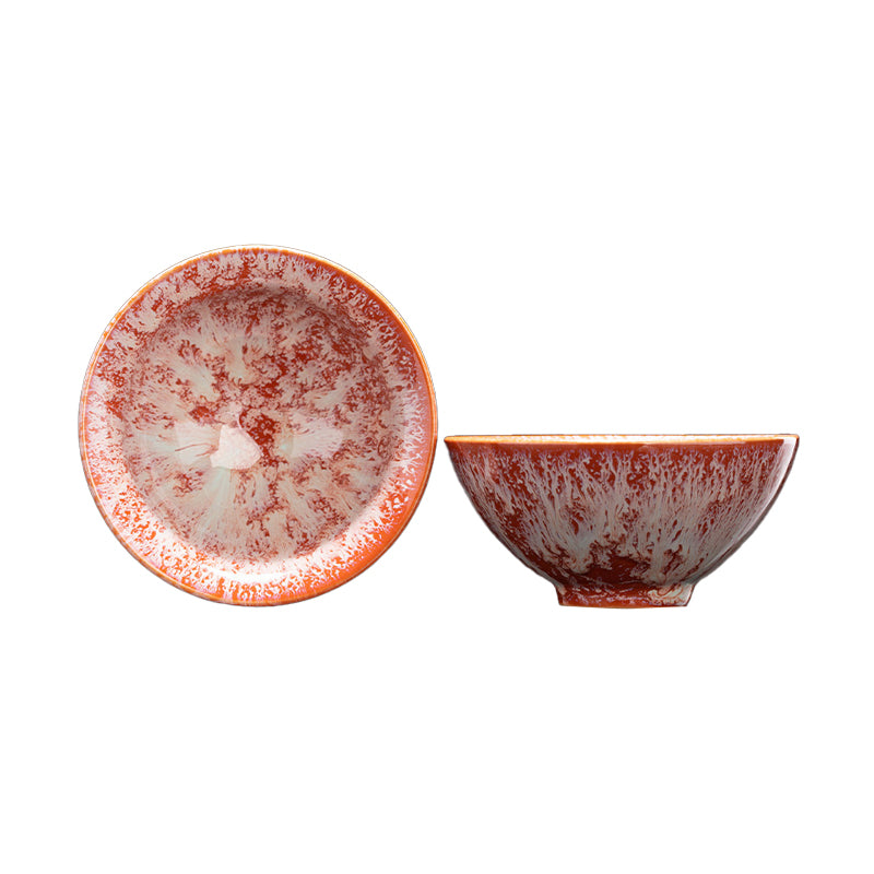 Single-serve ceramic Jianzhan teacup with Tianmu glaze ¨C Creative conical cup
