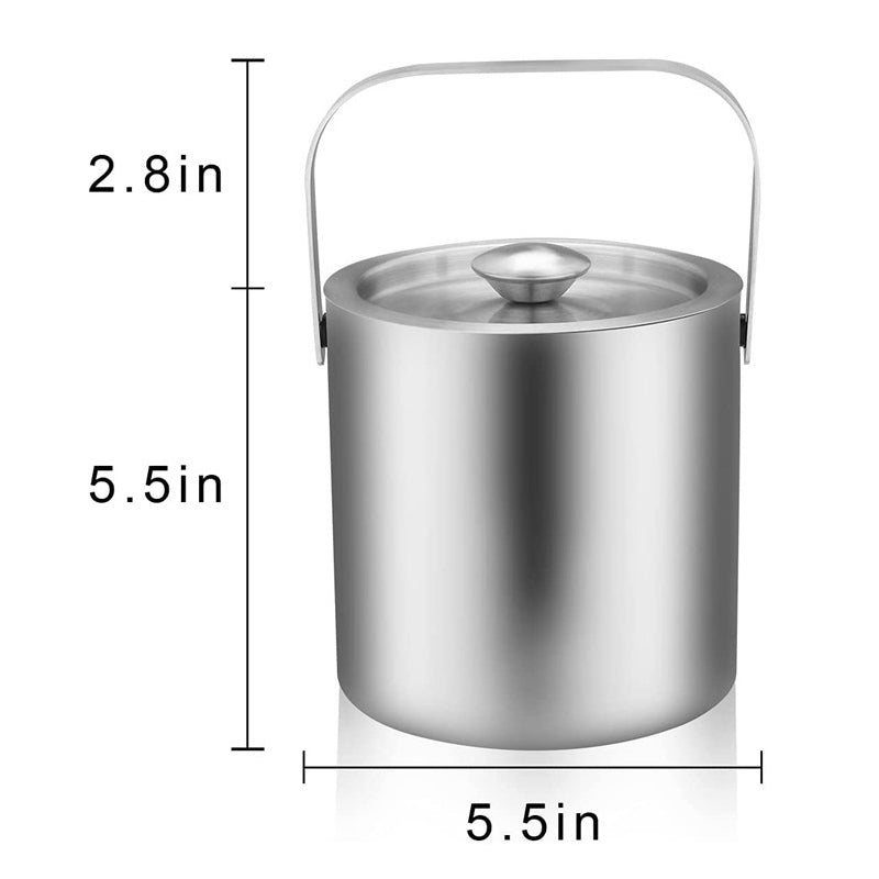 Stainless steel ice bucket