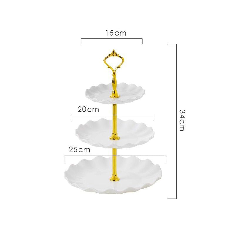 Plastic Three-Tier Fruit Tray with Display Stand ¨C Sophisticated Minimalist Style