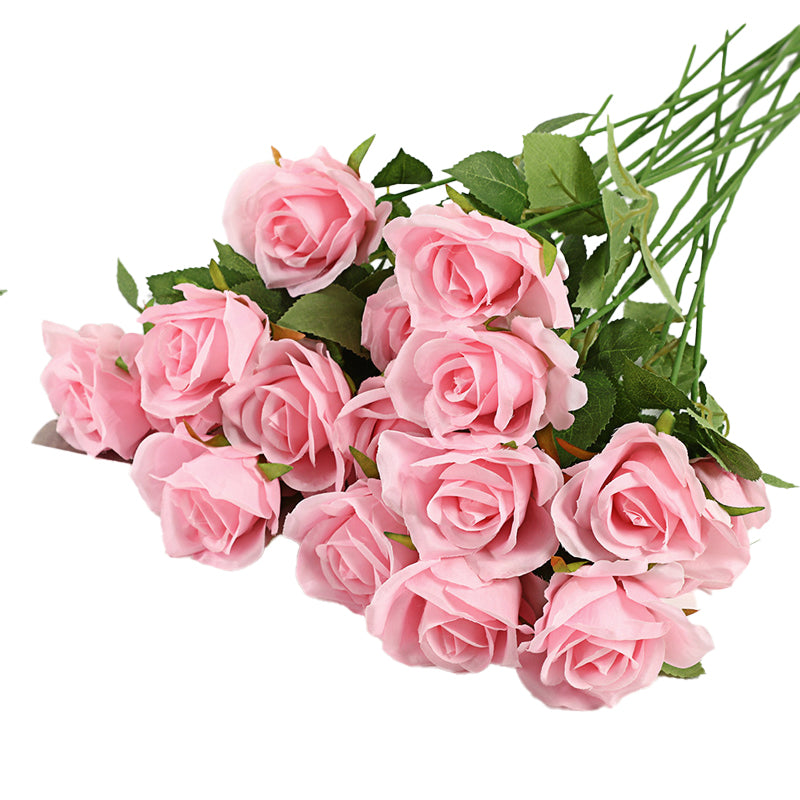 Simulated pearl rose bouquet of preserved flowers