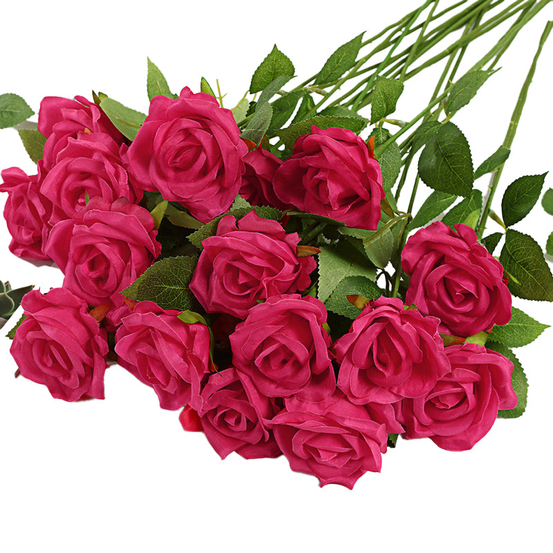 Simulated pearl rose bouquet of preserved flowers