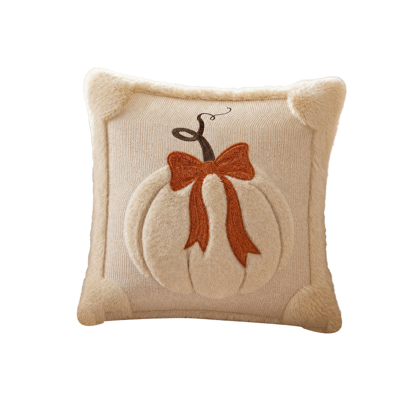 Pumpkin-shaped throw pillow cover & Thanksgiving-themed sofa decorative cushion cover
