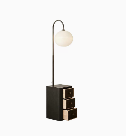 Cream Style Floor Lamp with Drawer