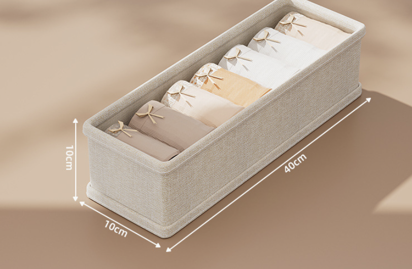 Underwear Socks Compartment 3-in-1 Drawer Type Fabric Storage Box