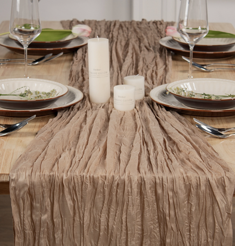 Bali Yarn Table Runner Light Luxury High-End Mid-Century Twist Tablecloth Wedding Party Decoration