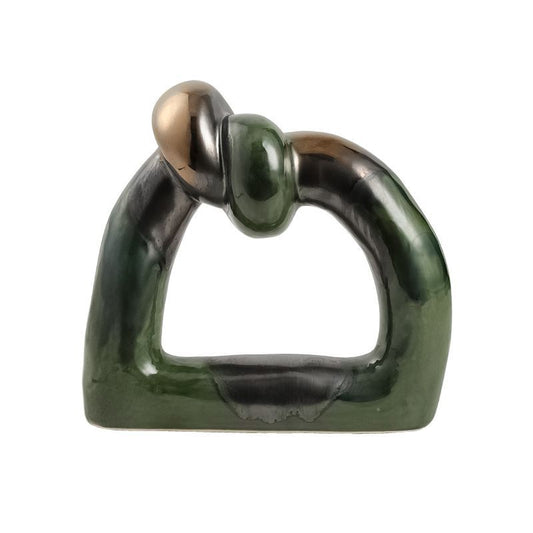 Minimalist retro-style abstract art knot ceramic decorative piece