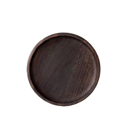 Wooden fire-resistant round display rack for balcony potted plants, fruit, and candies