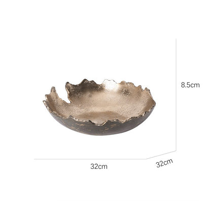 Modern Light-Luxury Oval Decorative Tray with Frayed Edges