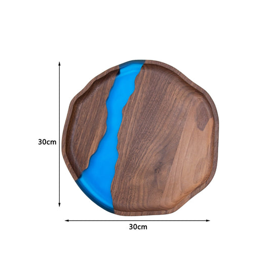 Walnut wood and rosewood solid wood dinner and tea trays ¨C round and square trays