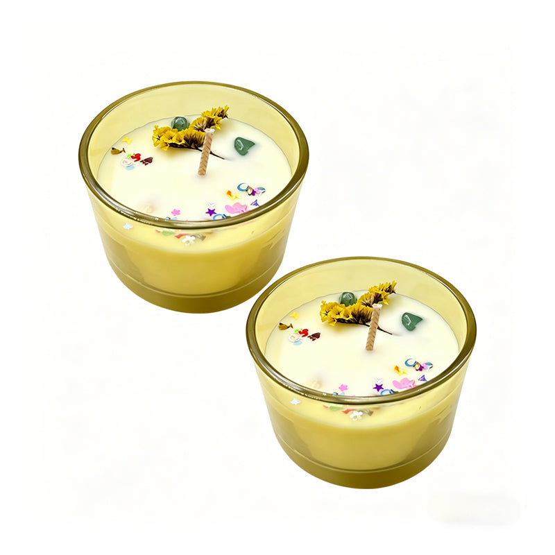 Forest-inspired ambient plant essential oil candle