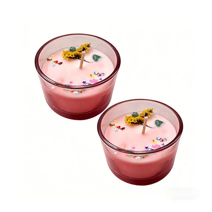 Forest-inspired ambient plant essential oil candle