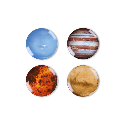 Creative wall decor: modern ceramic wall hanging featuring a space planet and astronaut design for the living room