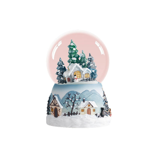 Resin Christmas Snowflake Crystal Ball Ornament & Music Box