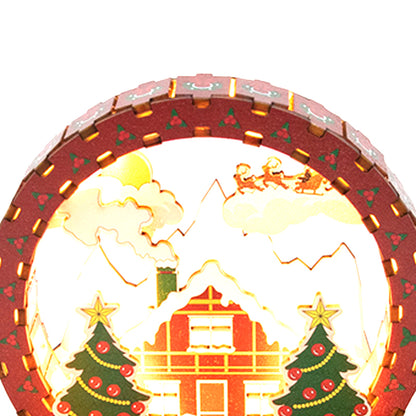 Hand-assembled rotating music box desktop ornament