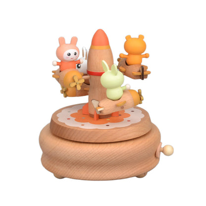 Wooden Music Box, Carousel, Castle in the Sky, Music Box