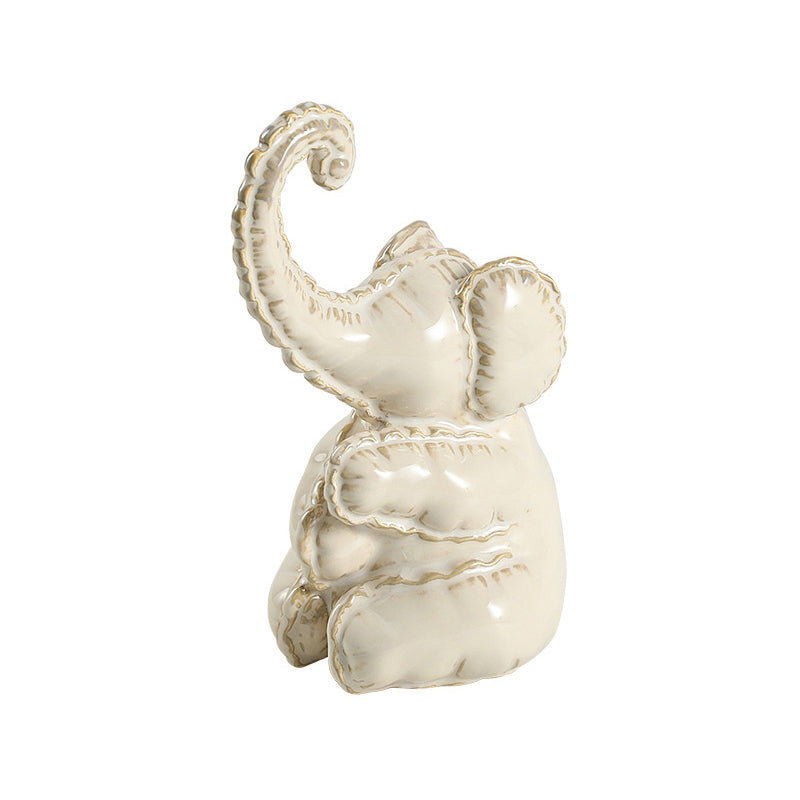 Modern Abstract & Playful Elephant Ceramic Decorative Small Ornament