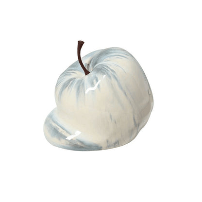 Abstract and whimsical apple ceramic ornament