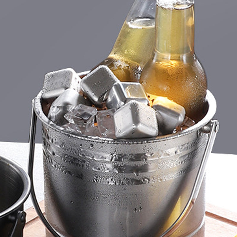Stainless Steel Ice Bucket ¨C Portable Small Ice Bucket for Chilling Ice Cubes