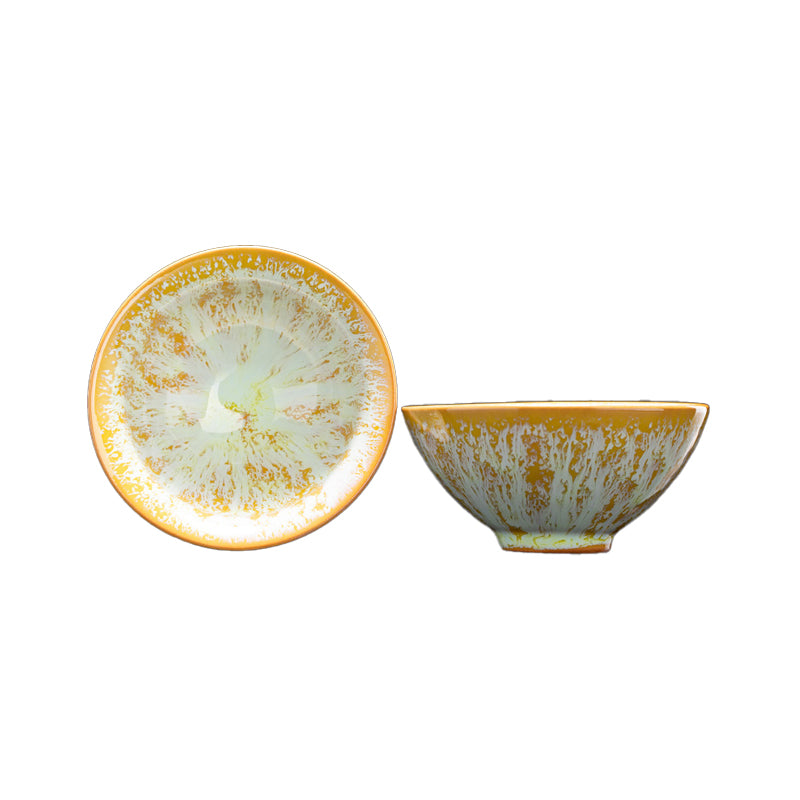 Single-serve ceramic Jianzhan teacup with Tianmu glaze ¨C Creative conical cup