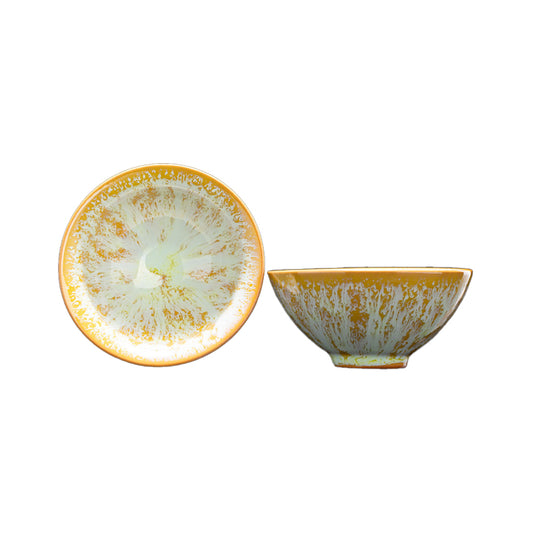 Single-serve ceramic Jianzhan teacup with Tianmu glaze ¨C Creative conical cup