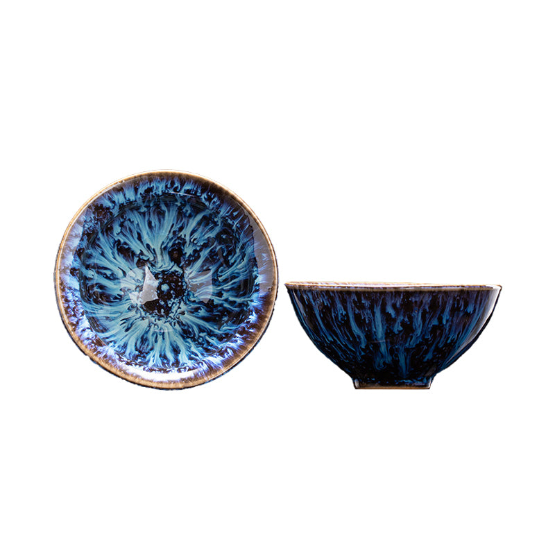 Single-serve ceramic Jianzhan teacup with Tianmu glaze ¨C Creative conical cup