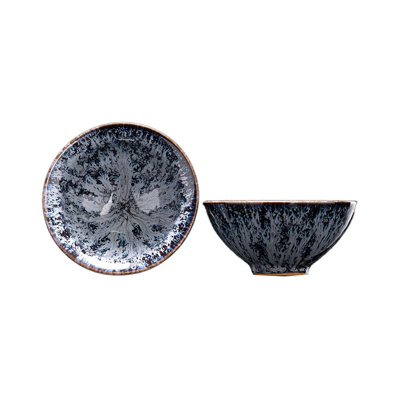 Single-serve ceramic Jianzhan teacup with Tianmu glaze ¨C Creative conical cup