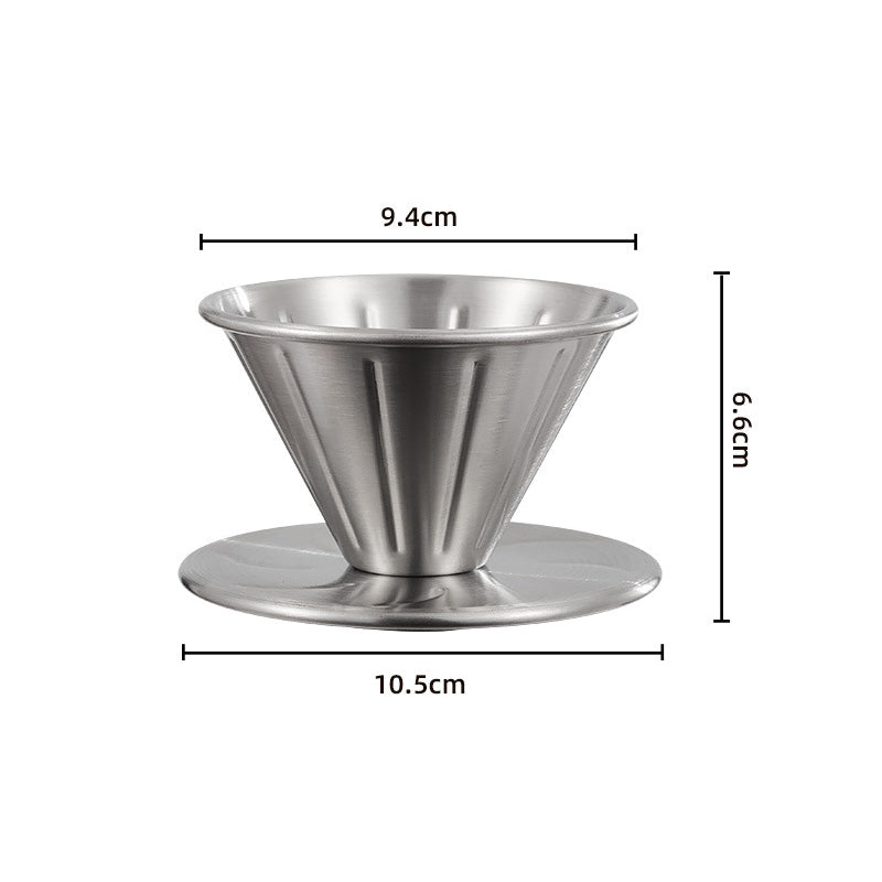 Stainless steel filter coffee funnel