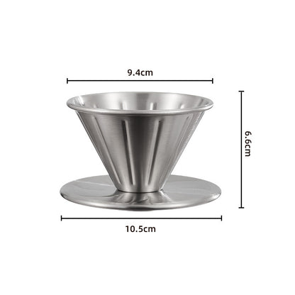Stainless steel filter coffee funnel