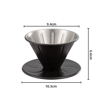 Stainless steel filter coffee funnel