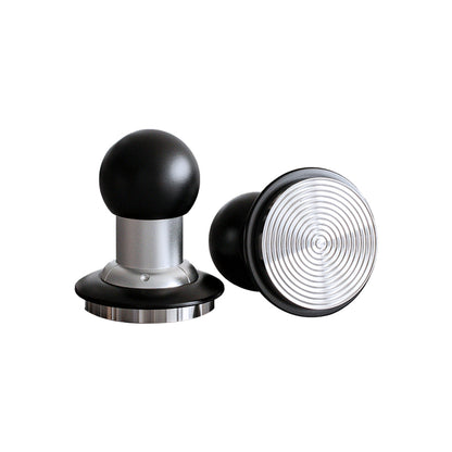 Coffee brewing accessory ¨C Stainless steel ground coffee dispenser; Aluminum alloy 58 mm impact ground coffee hammer