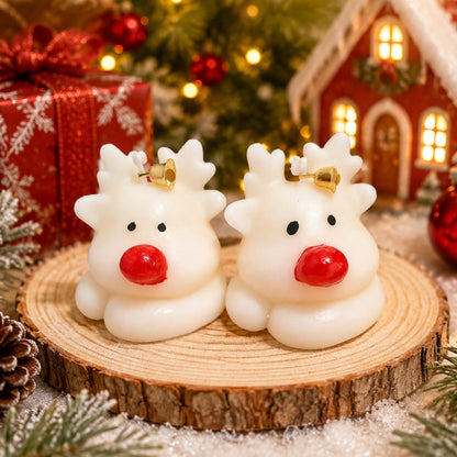 Handcrafted moose-shaped scented candle