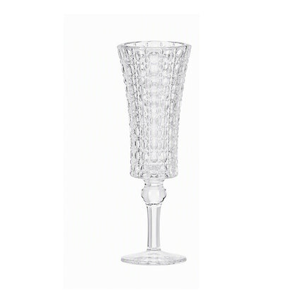 Gemstone-patterned relief stemmed glass cup