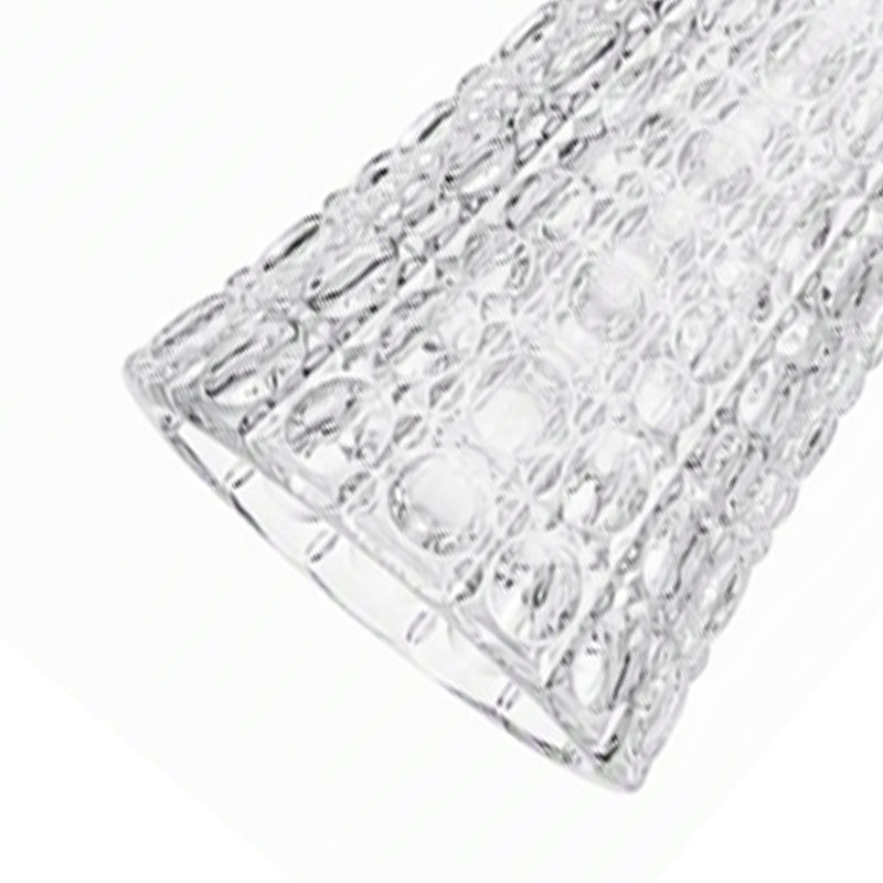 Gemstone-patterned relief stemmed glass cup