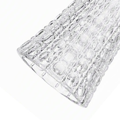 Gemstone-patterned relief stemmed glass cup
