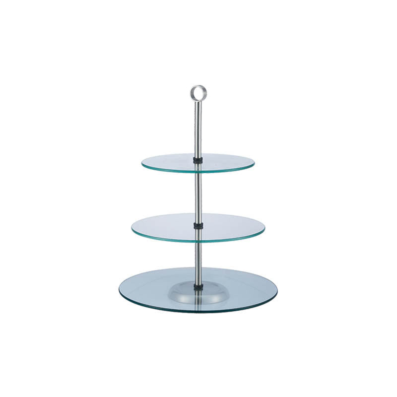 Three-tier pastry rack ¨C ceramic circular pastry rack