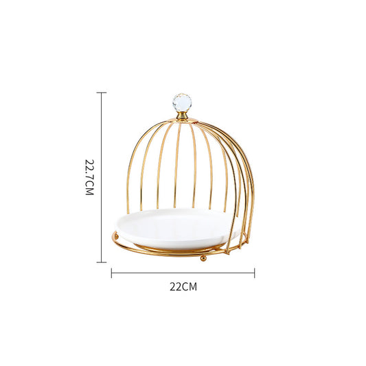 Creative Birdcage Single/Double-Tier Display Rack for Sweets
