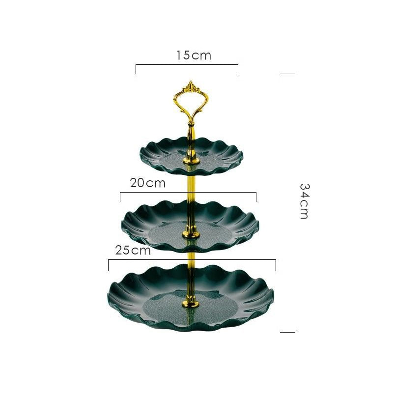 Plastic Three-Tier Fruit Tray with Display Stand ¨C Sophisticated Minimalist Style