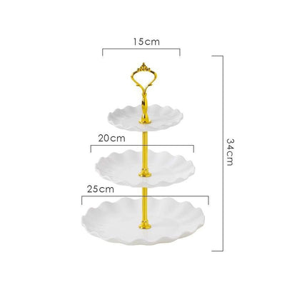 Plastic Three-Tier Fruit Tray with Display Stand ¨C Sophisticated Minimalist Style