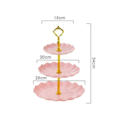 Plastic Three-Tier Fruit Tray with Display Stand ¨C Sophisticated Minimalist Style