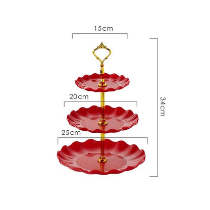 Plastic Three-Tier Fruit Tray with Display Stand ¨C Sophisticated Minimalist Style
