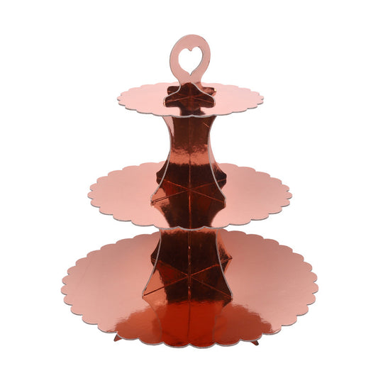 Exquisite lace-patterned dessert stand and serving tray
