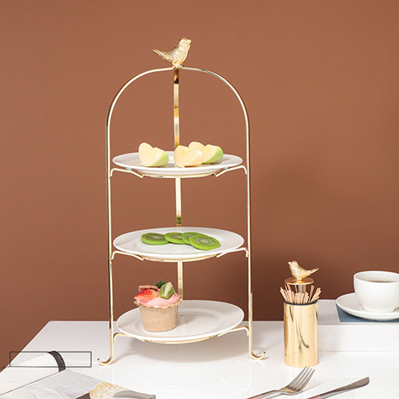 Three-tier exquisite dessert display rack ¨C European-inspired, understated luxury, and minimalist design