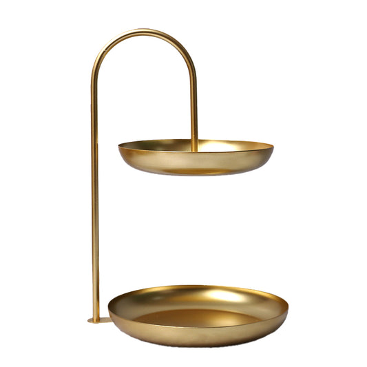 Luxury two-tier dessert plate ¨C high-end, exquisite serving tray