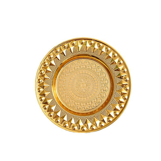 European-style wrought iron gold cake and dessert plate