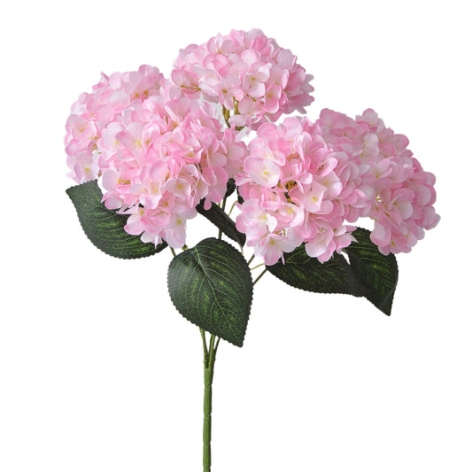 Simulation of 5 artificial hydrangea flowers