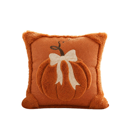 Pumpkin-shaped throw pillow cover & Thanksgiving-themed sofa decorative cushion cover
