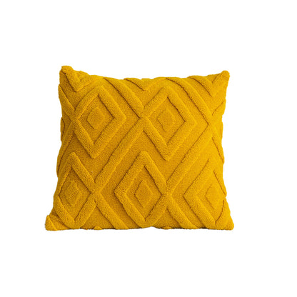 Diamond-patterned plush cushion cover ¨C modern minimalist designԼ