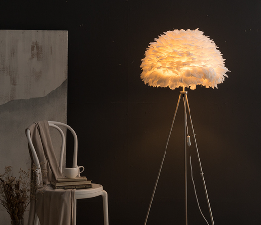 Feather Floor Lamp Minimalist INS Fluffy Ambient Lamp